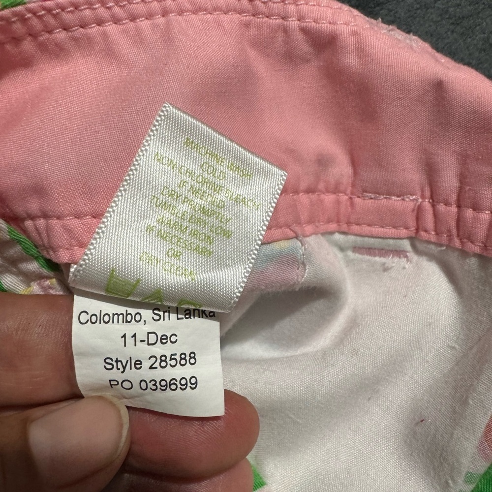 Lilly Pulitzer Pink and Green Floral High Waist Shorts - Picture 10 of 11